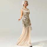 Robe Longue Années 20 Beige