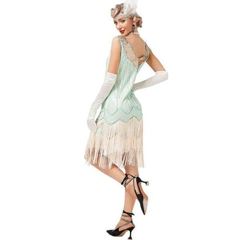 Robe de Jour verte claire Années 20