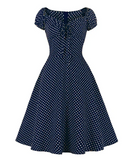 Robe Bleue Femme Rockabilly