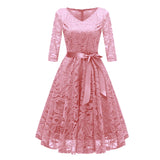 Robe Rose Dentelle Vintage