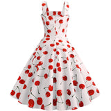 Robe vintage rétro avec des cerises rockabilly cherry dress lady