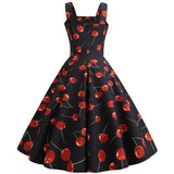 Robe rétro avec cerises vintage pin-up cherry dress femme stylé