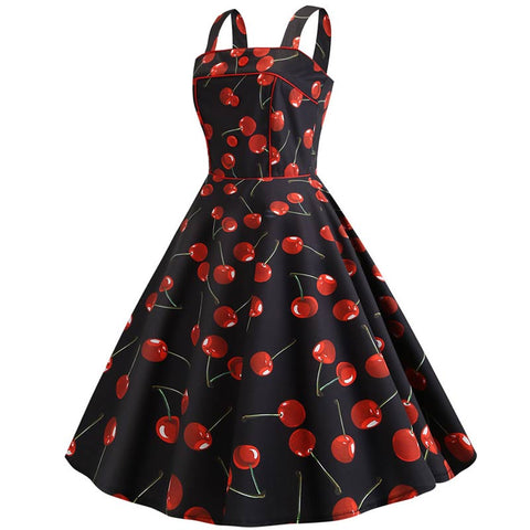 Robe avec des cerises rétro vintage pin-up cherry dress femme