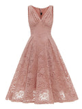 Robe Rose Style Années 20 30