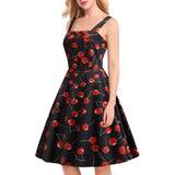 robe blanche pin up cerise