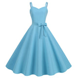 Robe Bleue Pin Up Retro
