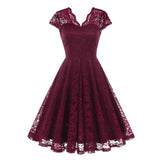 Robe dentelle sans manche vintage retro fashion dress femme