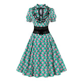 Robe midi vintage retro dress femme élégant intemporel