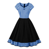 Robe carreaux pique-nique rockabilly vintage dress retro années 50
