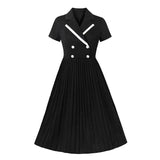Robe vintage noire retro dress femme style élégant