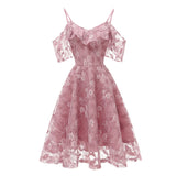 Robe Rose de Cocktail Vintage Pour Mariage