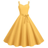 Robe Jaune Pin Up Retro