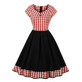 Robe carreaux pique-nique rockabilly vintage dress retro années 50