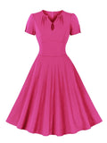 Robe Rose Années 30 Décolleté