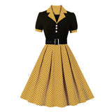 Robe à pois chemisier rockabilly vintage retro dress pin-up femme