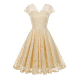 Robe dentelle sans manche vintage retro fashion dress femme