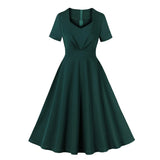 Robe vintage verte retro dress femme style