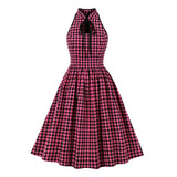 Robe rockabilly vichy vintage pin-up gingham dress carreaux femme
