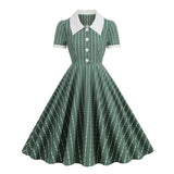 Robe rayée vintage retro fashion dress femme élégant