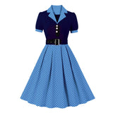 Robe à pois rockabilly chemisier vintage retro dress femme style