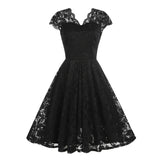 Robe sans manche dentelle vintage retro dress femme élégant