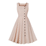 Robe blanche rockabilly vintage retro pin-up dress femme