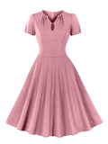 Robe Rose Pâle Années 30 Décolleté