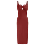 Robe Rouge Cocktail Années 30