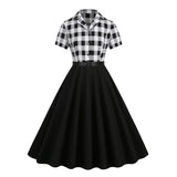 Robe Bustier à Carreaux Rockabilly
