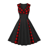 Robe Noire Rockabilly Rétro Pin Up 50's