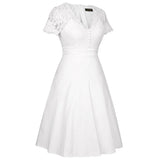 Robe années 30 blanche vintage style retro dress élégant