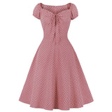 Robe Rose Pour Femme Rockabilly