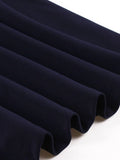 Robe vintage bleu marine dress retro femme élégant classique