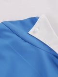 Robe vintage bleu ciel retro fashion dress femme élégant