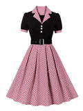 Robe à pois rockabilly chemisier vintage retro dress femme style