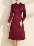 Robe vintage rouge retro red dress lady classique raffiné