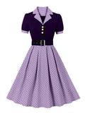 Robe chemisier à pois vintage rockabilly retro pin-up dress style