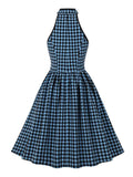 Robe vintage rockabilly vichy pin-up gingham dress carreaux élégant