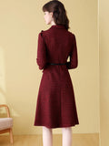 Robe automne hiver vintage retro fashion dress femme chic