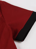 Robe rockabilly bordeaux retro vintage dress femme pin-up
