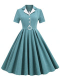 Robe Bleue de Soirée Rockabilly