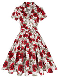 Robe vintage rockabilly pin-up dress retro lady raffiné