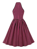 Robe rockabilly vichy vintage pin-up gingham dress femme stylé