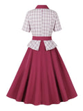 Robe vintage vichy retro fashion dress femme style