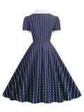 Robe vintage rayée retro dress femme classique