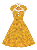 Robe Rockabilly Jaune Pas Cher