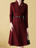 Robe vintage automne hiver retro fashion dress femme élégant