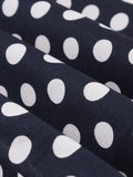 Robe bleue à pois blanc vintage retro fashion dress femme