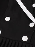 Robe vintage noire dress retro femme élégant classique
