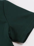 Robe verte vintage retro dress femme tenue